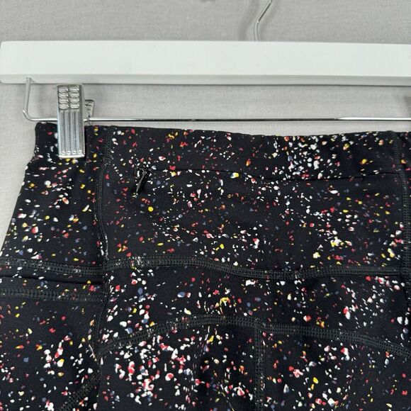 Sweaty Betty Womens Pants 4 Black Confetti Print Power 7/8 Leggings Performance - Picture 11 of 13